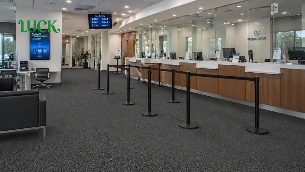 Tufted Solution Dyed Yarn Wall To Wall Carpet For Banks
